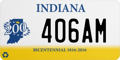 IN license plate 406AM