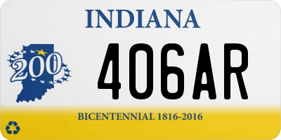 IN license plate 406AR