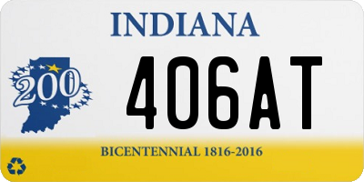 IN license plate 406AT