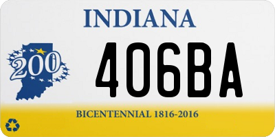 IN license plate 406BA