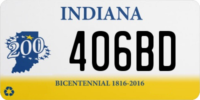 IN license plate 406BD