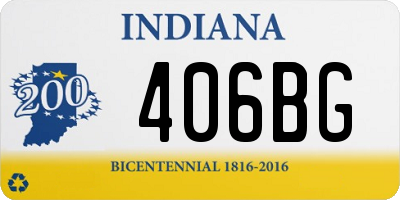 IN license plate 406BG