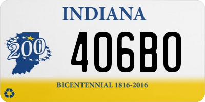 IN license plate 406BO