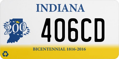 IN license plate 406CD