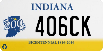 IN license plate 406CK