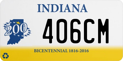 IN license plate 406CM