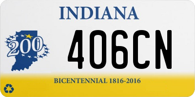 IN license plate 406CN