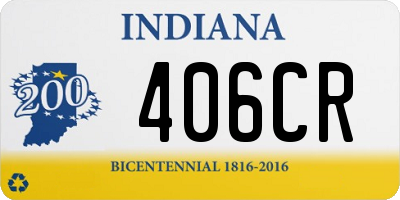 IN license plate 406CR