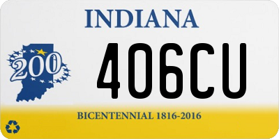 IN license plate 406CU