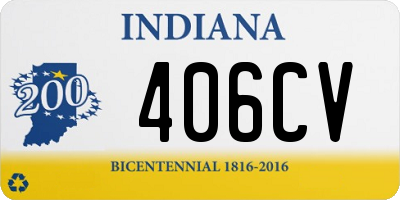 IN license plate 406CV