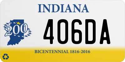 IN license plate 406DA