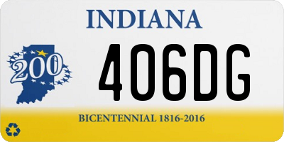 IN license plate 406DG