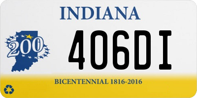 IN license plate 406DI