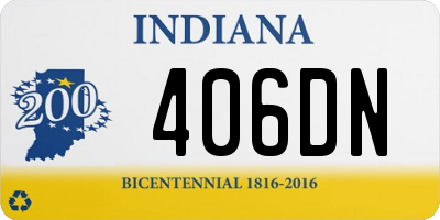 IN license plate 406DN