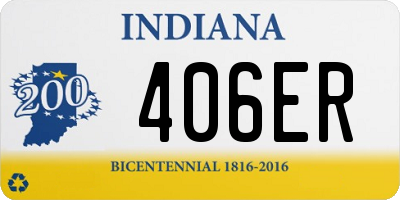 IN license plate 406ER