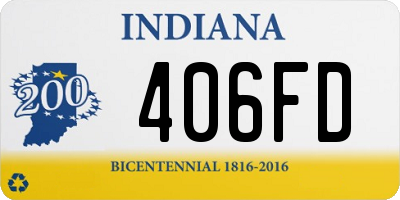 IN license plate 406FD