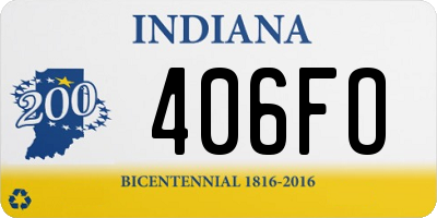 IN license plate 406FO