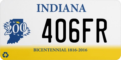 IN license plate 406FR