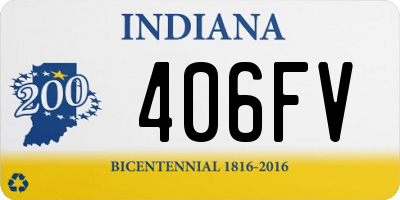 IN license plate 406FV