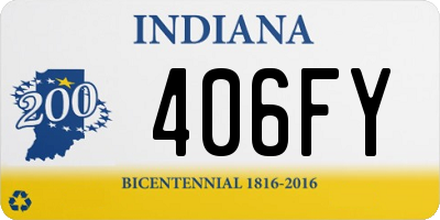 IN license plate 406FY