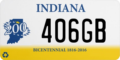 IN license plate 406GB