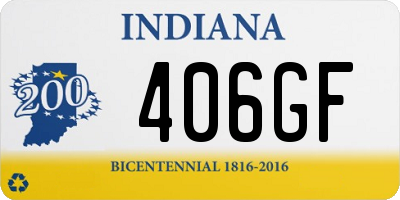 IN license plate 406GF