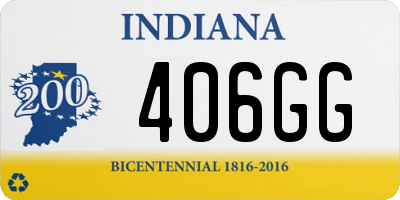 IN license plate 406GG