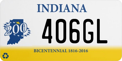 IN license plate 406GL