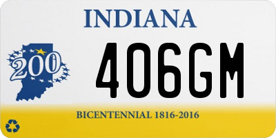 IN license plate 406GM