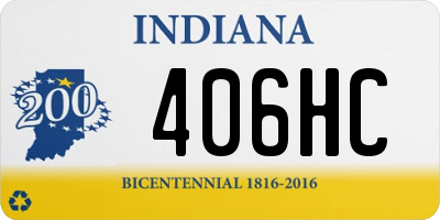 IN license plate 406HC