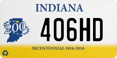 IN license plate 406HD