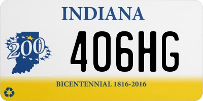 IN license plate 406HG