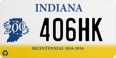 IN license plate 406HK