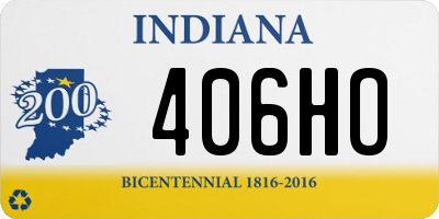 IN license plate 406HO