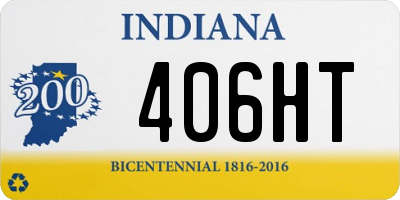 IN license plate 406HT