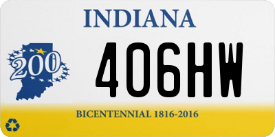 IN license plate 406HW