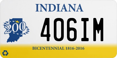 IN license plate 406IM