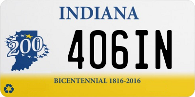 IN license plate 406IN