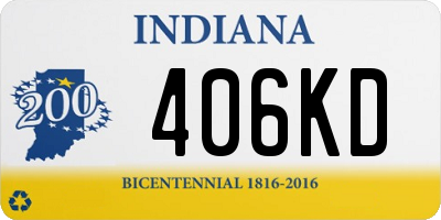 IN license plate 406KD