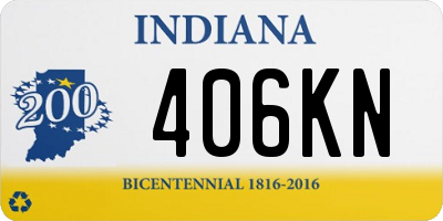 IN license plate 406KN