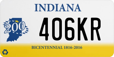 IN license plate 406KR