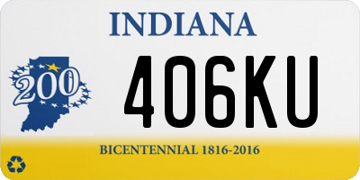 IN license plate 406KU