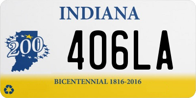 IN license plate 406LA