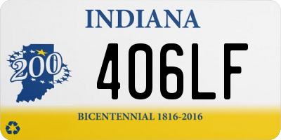 IN license plate 406LF