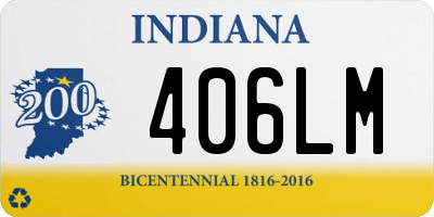 IN license plate 406LM