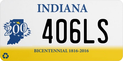 IN license plate 406LS