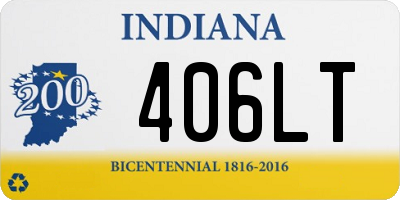 IN license plate 406LT