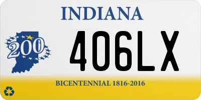 IN license plate 406LX