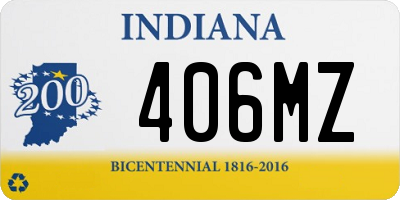 IN license plate 406MZ