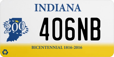 IN license plate 406NB